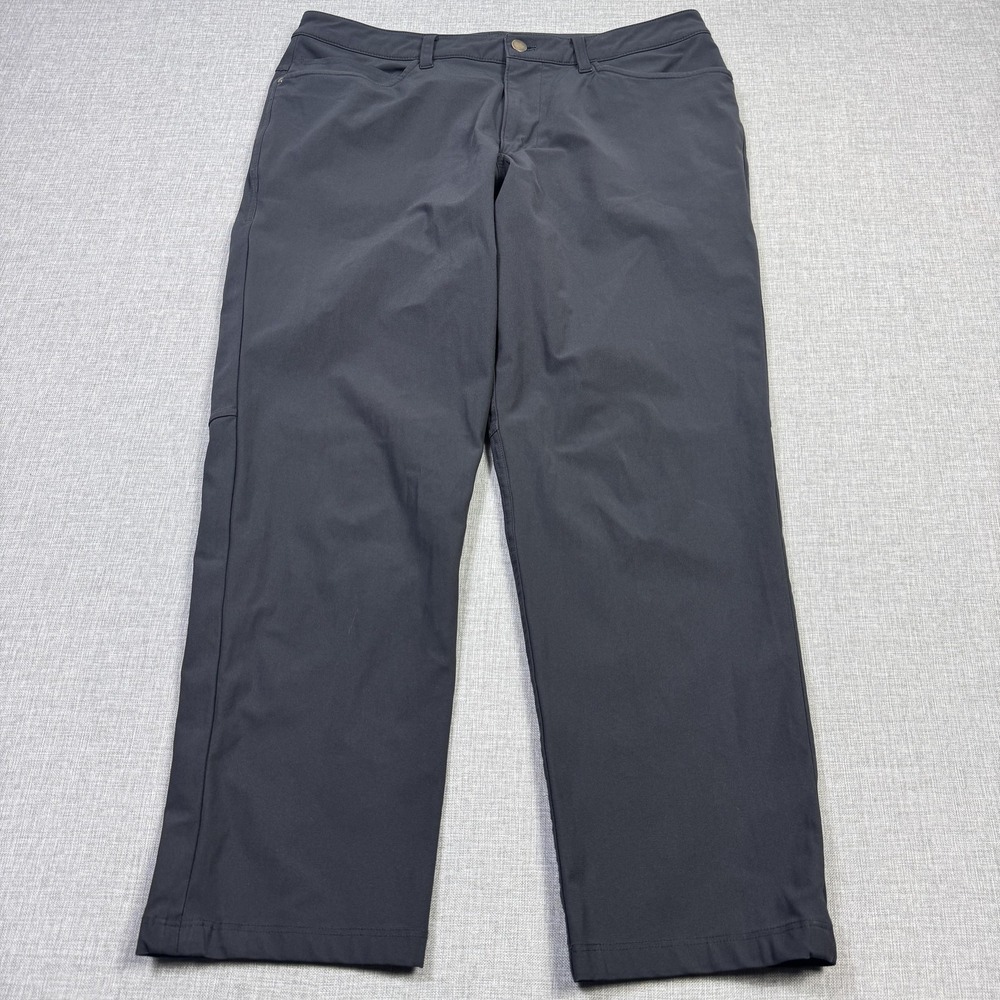 Lululemon ABC Pants Mens 32x28 Black Chino Flat Front Straight Performance‎